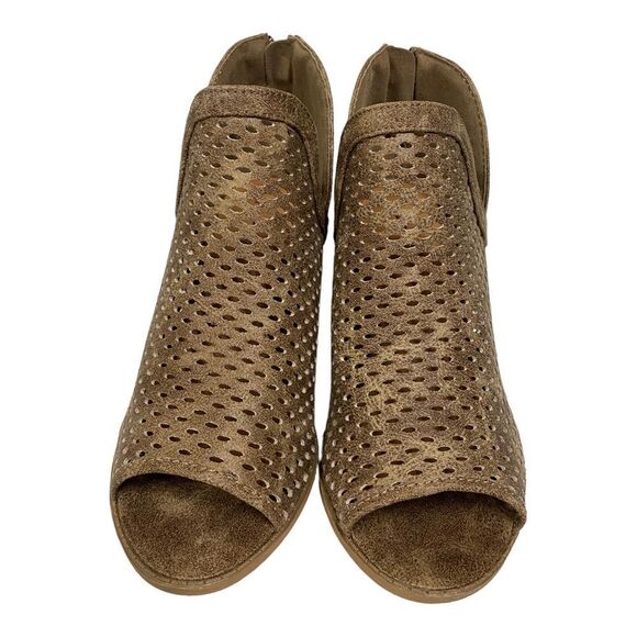 NEW in Box QUPID Core-27 Dk Taupe Mesh Ankle Booties 5.5 6 - Picture 3 of 6